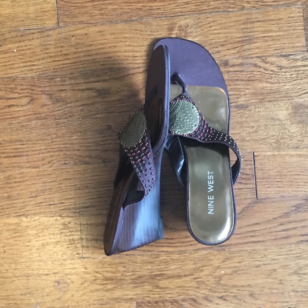 NWOT Nine West Wedge Sandals